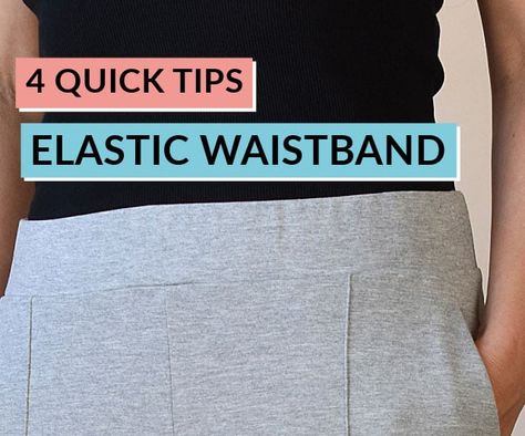 Sew Elastic Waistbands Like a Pro + Pattern Sneak Peek 🤫 Elastic Waistband Tutorial, Waistband Tutorial, Sew Pants, Sew Zipper, Sewing Pattern Shop, Sewing Elastic, Elastic Pants, The Fold Line, Pants Sewing Pattern