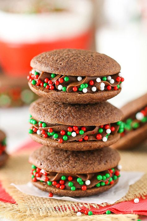 Double Chocolate Cookie Sandwiches Soft Chocolate Cookies, Soft Chocolate Cookie, Homemade Chocolate Frosting, Cookie Sandwiches, Chewy Sugar Cookies, Double Chocolate Cookies, Filled Cookies, Chocolate Sandwich, Cutout Sugar Cookies