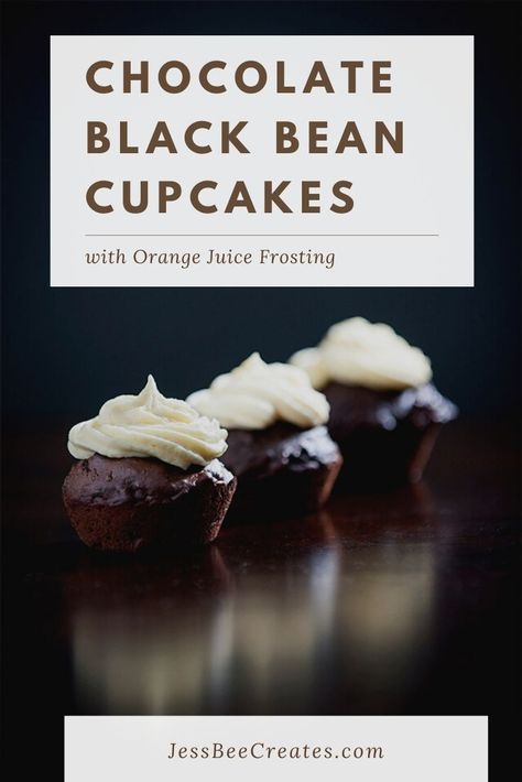 Chocolate Black Bean Cupcakes are delicious and full of healthy complex carbs, fiber, and protein! This recipe is easily made vegan as well! #vegandessert #healthydessert #vegancupcakes #vegandessert #easyhomemadecupcakes #cupcakerecipes #easycupcakerecipe #vegancupcakeseasy Black Bean Cupcakes, Fun Pizza Recipes, No Sugar Desserts, Orange Frosting, Easy Cupcake Recipes, Homemade Cupcakes, Vegan Cupcakes, Homemade Marshmallows, Chocolate Banana Bread