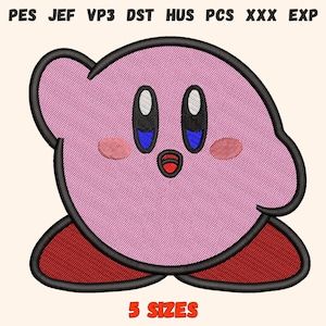 Cute Kirby Digital Embroidery Machine Files. Cute Kirby Design. 5 sizes. Instant Download. Digital Embroidery Patterns Kirby Sewing Pattern, Kirby Embroidery, Kirby Cross Stitch, Kirby Embroidery Pattern, Pokemon Embroidery Pattern, Pokemon Embroidery Designs, New Embroidery Designs, Digital Embroidery Patterns, Digital Embroidery