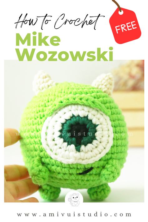 Dive into the enchanting world of crochet with our step-by-step tutorial for making your very own Mike Wazowski amigurumi. This adorable character from the beloved movie is brought to life through simple stitches and careful crafting. Beloved Movie, Mike Wazowski, Crochet Videos Tutorials, Crochet Videos, Amigurumi Free, Free Tutorial, Video Tutorials, Craft Fairs, Knitting Projects