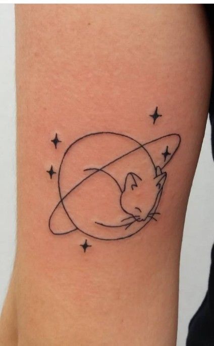 Sun Cat Tattoo, Halo Tattoo, Cat Tattoos, Sun Tattoo, Cat Tattoo, Tattoos And Piercings, Infinity Tattoo, Tatting, Tattoo Ideas