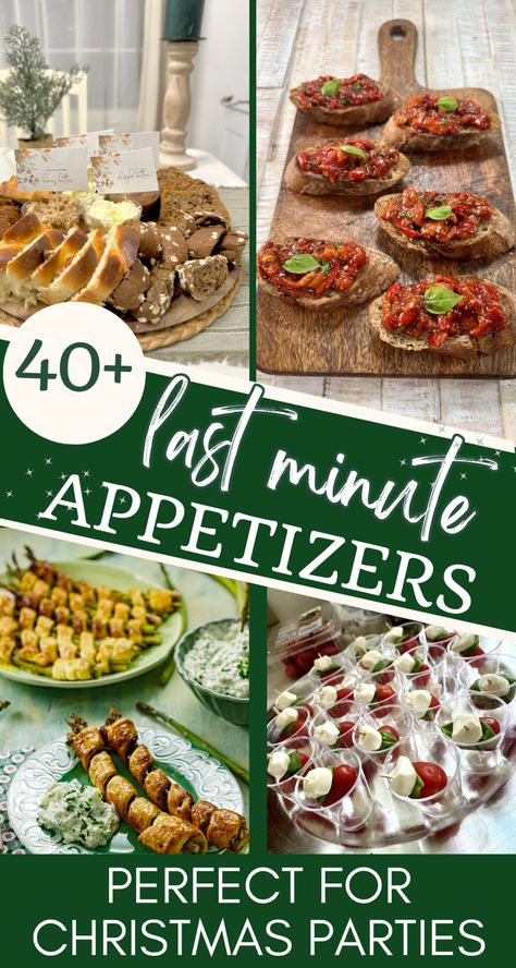 These easy appetizers are great when you’re in a pinch! Last minute finger food recipes that are simple to put together! Easy to make party snacks that are great for a crowd. You'll love these quick and easy party appetizers - last minute snacks for a party for the win! Perfect for Christmas Party food! Best Easy Party Appetizers, Simple Hosting Snacks, Quick Game Night Snacks, Easy Office Appetizers, 10 Minute Appetizers, Easy Fast Appetizers Parties, Fast Party Snacks, Party Snacks Make Ahead, Easy Appetizers For Game Night