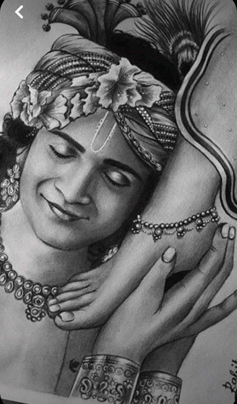 Radha Krishna, Pencil Drawing, Krishna, Unique Jewellery, Sketch, Pencil, Handmade Gift, Clothes