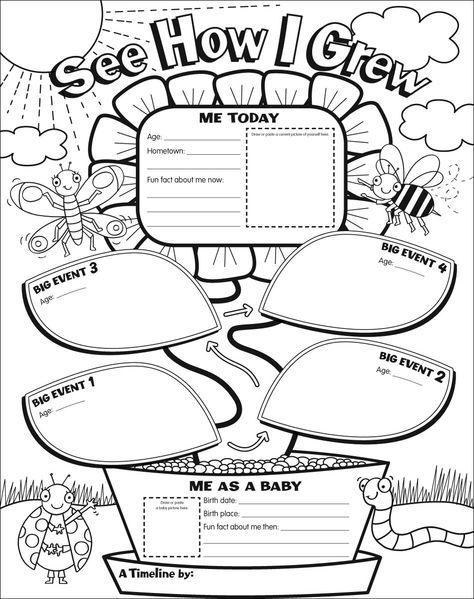 how I grew graphic organizer about me Creative Graphic Organizer, Organize Posters, Personal Timeline, Timeline Project, Graphic Book, Word Problem Worksheets, Personal History, Education Quotes For Teachers, Graphic Organizer