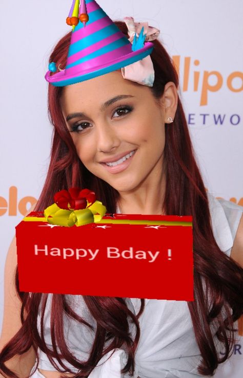 Happy birthday Ariana Grande.  Ariana Grande-Butera, known professionally as Ariana Grande, is an American actress and singer. Ariana Birthday, American Actress, Ariana Grande, Happy Birthday, Actresses, Collage, Birthday, Funny, Pins