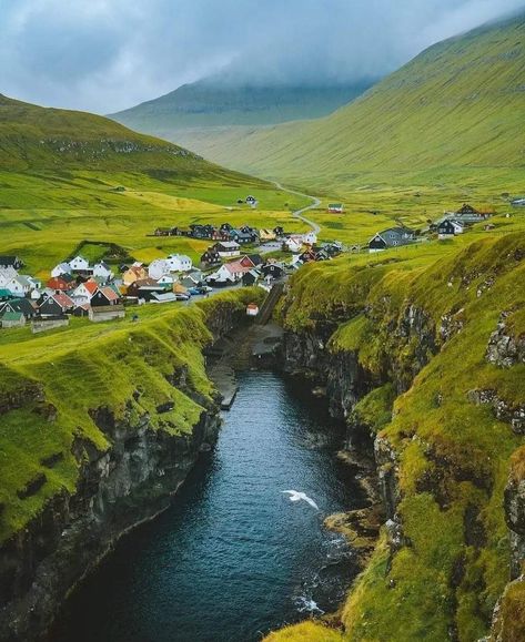 #faroeislands #nature #island #travel best travelling locations in the world river pictures free download instagram pictures high quality trave and nature photography Faroe Islands Travel, Faroe Island, Faroe Islands Denmark, File Manager, Silver Car, Seaside Village, Faroe Islands, Green Landscape, Northern Italy