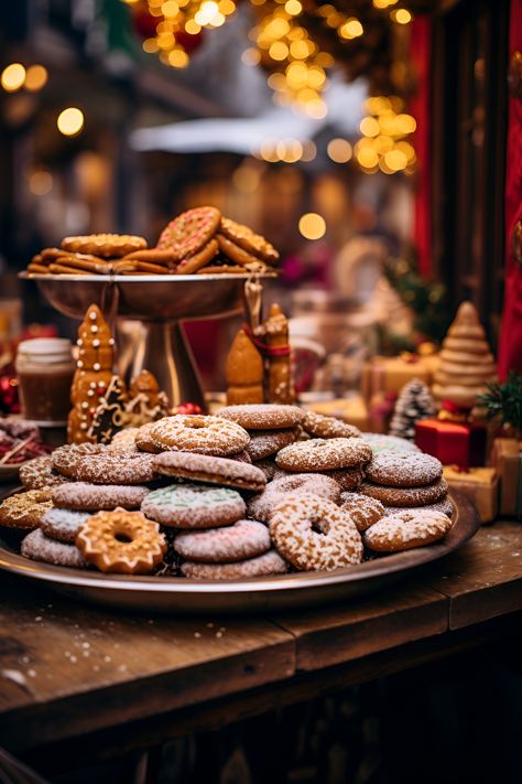 Imagine yourself at a cozy Bavarian Christmas market stall with wooden stalls, twinkling lights, and the aroma of mulled wine in the air. It's a taste of German holiday tradition and the joy of festive sweets. Ready for a sweet journey? 🍴❄️ Don't miss out on more delightful moments – follow us for updates! 📸🍰 #LebkuchenMagic #GermanHolidayTradition #FollowForMore #Photography #Food #Dessert Bavarian Christmas, Christmas Market Stall, Italian Tiramisu, Xmas Table, Market Stall, Food Stall, Twinkling Lights, Photography Food, Holiday Market