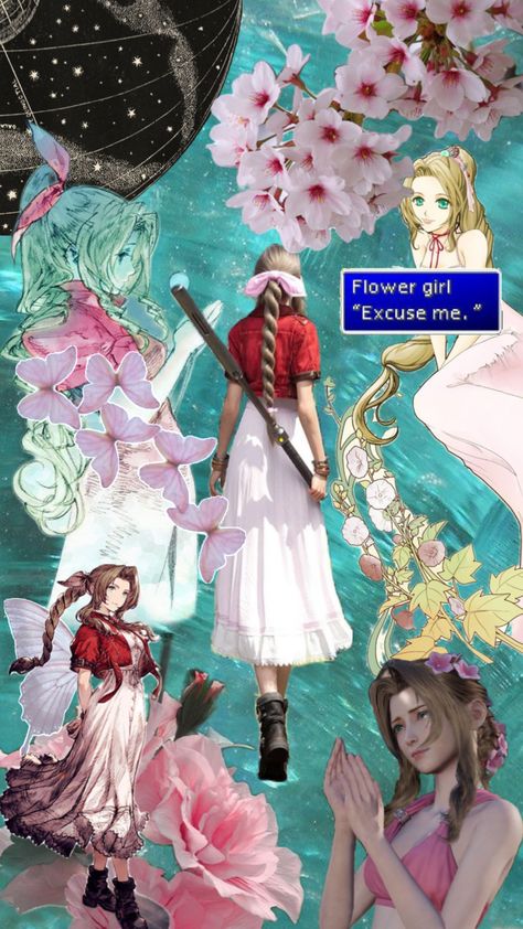 #aerith #aerithgainsborough #finalfantasyvii #finalfantasy Aerith Gainsborough Wallpaper, Aerith Wallpaper, Final Fantasy Aerith, Aerith Gainsborough, Crisis Core, Final Fantasy Artwork, Comfort Characters, Final Fantasy Vii, Fantasy Artwork