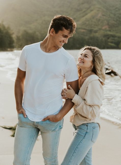 Engagement Photo Shoot Beach, Couples Beach Photography, Beach Photo Session, Wedding Engagement Pictures, My Rock, Winter Photoshoot, Beach Photography Poses, Save The Date Photos, Couple Photoshoot Poses