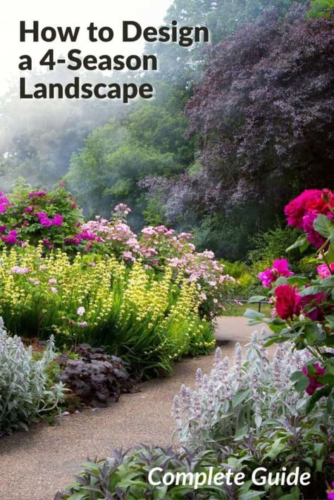 Design a Four-Season Landscape: An Expert Guide to Year-Round Garden Beauty Pollinator Garden Design, Stunning Gardens, Texas Landscaping, Landscaped Garden, Round Garden, Garden Site, Landscape Inspiration, Purple Door, Gardening Flowers