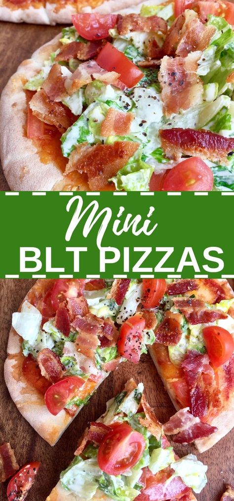 Mini Blt, Blt Sandwich Recipes, Blt Pizza, Bacon Lettuce Tomato, Blt Sandwich, Food Contest, Tomato And Cheese, Perfect Lunch, Easy Pizza