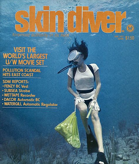 Jacqueline Bisset - The Deep A cover of Skin Diver magazine Dive Magazine, Skin Diver, Jacqueline Bisset, Wet T, Comic Poster, Scuba Girl, Movie Magazine, Wet T Shirt, Swimsuits Hot