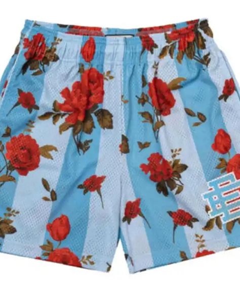 Eric Emanuel EE Basic Shorts. Floral Blue,Floral Pink,Floral Yellow Eric Emanuel, Casual Cotton Top, Printed Pants Style, Bodybuilding T Shirts, Men Boxers, Outdoor Training, Mens Fashion Jeans, Basic Shorts, Mesh Shorts