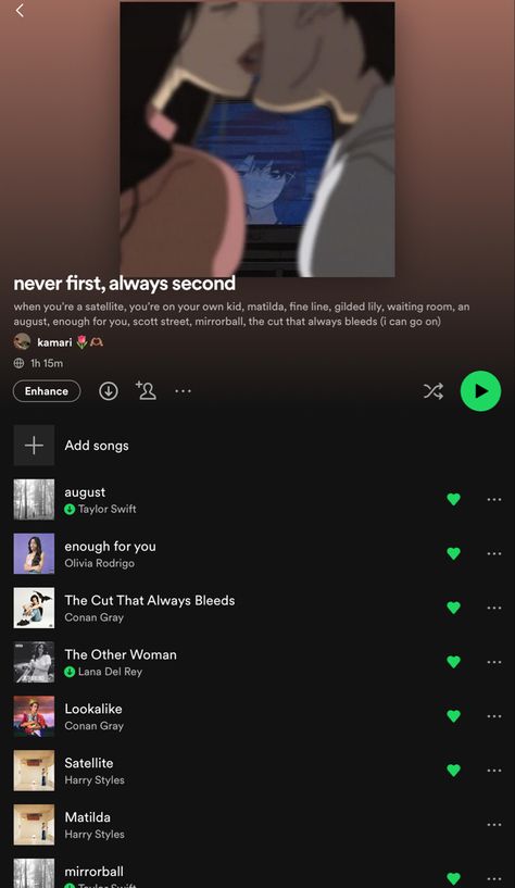 the other woman Songs About Being The Other Woman, The Other Woman, August Taylor, Vibe Song, Song Playlist, Conan Gray, Spotify Playlist, Other Woman, Look Alike