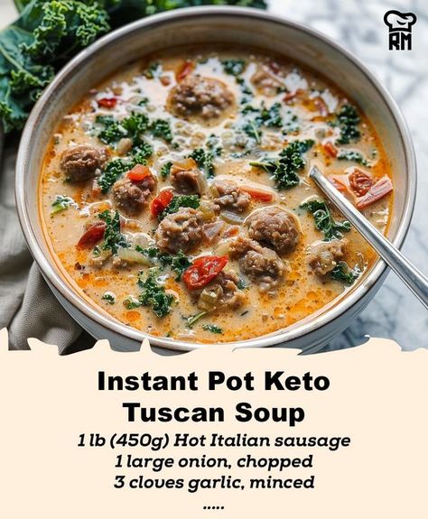 Recipes Masters Keto Tuscan Soup, Instant Pot Low Carb, Hamburger Potato Soup, Chicken Ranch Pasta, Homemade Garlic Butter, Tuscan Soup, Chicken Pasta Bake, Bacon Stuffed Mushrooms, Cheeseburger Casserole