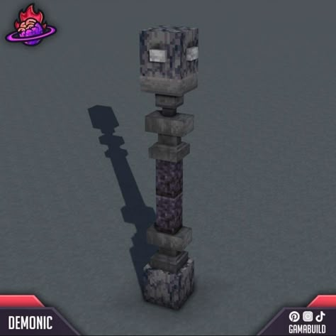 Minecraft Pillar Ideas, Minecraft Tombstone, Minecraft Street Lamp Ideas, Minecraft Pillar, Minecraft Pillar Designs, Minecraft Graveyard, Minecraft Statue Ideas, Minecraft Castle Blueprints, Minecraft Statues