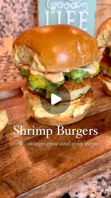 Alessandra Ciuffo on Instagram: "With Memorial Day weekend upon us I had to reshare one of my favorite recipes I’ve ever developed: Asian inspired Shrimp Burgers 🍤 🍔 with Mango Guacamole 🥭 🥑 & Spicy mayo 

I’m sure we’ve all had great burgers, but ever have a shrimp burger? It’s lighter, juicy and packs SO much flavor. My take on this seafood burger takes an Asian flair by incorporating ginger, garlic and scallions in the patty. For a bright contrast, I top it with a mango guacamole and sriracha Mayo sauce. Try these at your next bbq and I promise they won’t disappoint!! 

FULL RECIPE is on my website and can be found in the link in my bio ❤️

If you recreate the recipe please tag me!! I love to see your creations and how it came out 🫶
.
.
.
#shrimpburgers #mdw #memorialday #bbqfood # Shrimp Burger Sauce, Shrimp Burger Recipe, Seafood Burger, Sriracha Mayo Sauce, Shrimp Burgers, Mango Guacamole, Shrimp Burger, Mayo Sauce, Sriracha Mayo