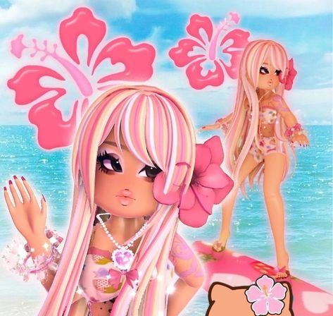 Gyaru Fashion Summer Royale High, Summer Gyaru Royale High, Valentines Day Outfits Royale High, Royal High Avatar Ideas, Light Vs Dark Fairy Royale High, Birthday Party Royale High, Royale High Swimsuit, Royale High Gyaru Face, Royale High Character