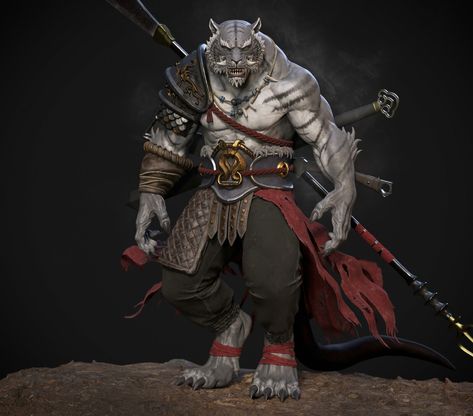 Unity Image, Tiger Warrior, Korean Webtoon, Anthropomorphic Animals, Werewolf Art, Mythical Creature, Powerful Art, Fantasy Images, Dnd Art