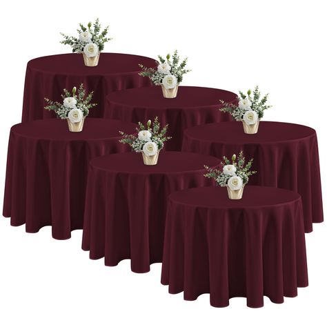 PRICES MAY VARY. Premium Quality Material: Our table clothes are made from high-quality polyester fabric and excellent workmanship, ensuring durability and longevity. Stain Resistant Tablecloths: Don't worry about accidental spills or stains ruining your tables. Our classical tablecloths make cleanup a breeze. Versatile Size Options: Whether you have a rectangular, square, or round table, we've got you covered. Each package includes 6 pack of table clothes in various sizes to fit your needs perf Black Round Table, Black Tablecloth, Table Clothes, Wedding Tablecloths, Kent Wedding, Outdoor Tablecloth, Fabric Table, Mantel Redondo, White Table Cloth