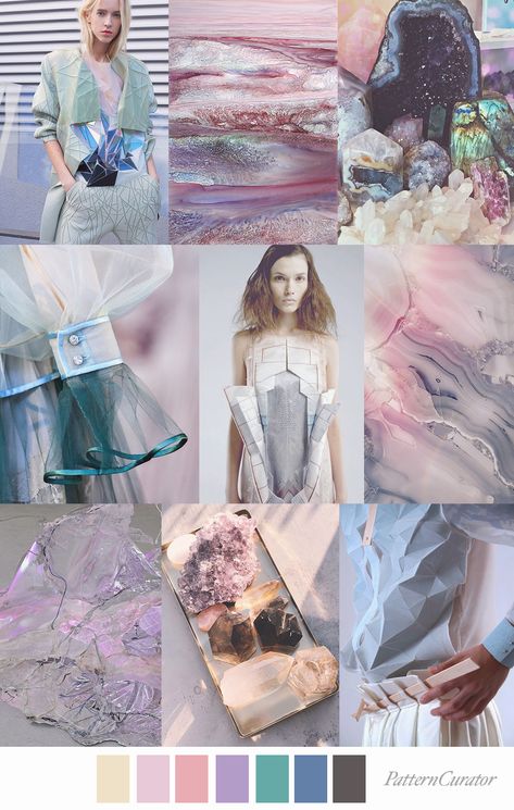 CRYSTAL CAVERNS by Pattern Curator (SS20) Cv Fashion Designer, Pattern Curator, Fashion Trending Moodboard, Fashion Design Inspiration, Fashion Trend Forecast, Color Trends Fashion, Fashion Themes, Fashion Portfolio, Cooler Look