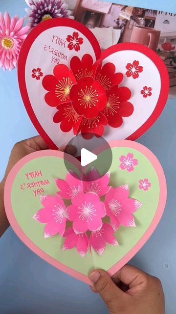 Paper Greeting, Papel Craft, Happy Mother's Day Card, Mothers Day Special, Origami Art, Mothers Day Crafts, Pop Up Cards, Bead Jewellery, Gift Decorations