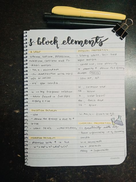 S Block Elements, Organic Chemistry Study, Alkali Metal, Notes Aesthetic, Aesthetic Notes, Free State, Organic Chemistry, Chemistry, Cute Drawings