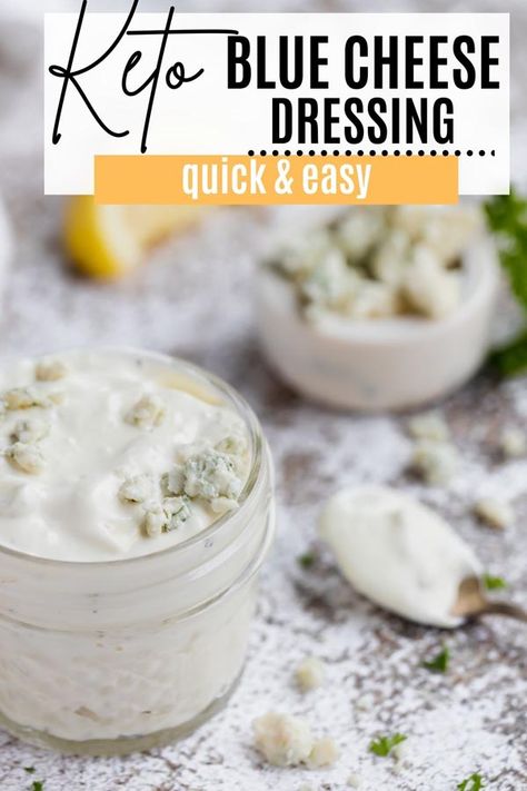 Keto Blue Cheese Dressing Recipe, Paleo Blue Cheese Dressing, Keto Bleu Cheese Recipes, Keto Blue Cheese Dressing, Keto Blue Cheese, Keto Dressing, Keto Apps, Keto Focus, Healthy Condiments