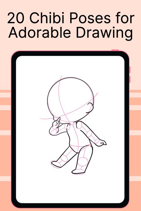 If you are looking for some anime inspiration for character drawing, here are 20 chibi poses to help you get started! From to playing at the park to jumping in the air, these sweet and simple sketches will help you capture chibi personality in your artwork. So grab a pencil and paper, and let's get sketching! . Gaming Chibi Pose, Chibi Grabbing Pose, Cute Chibi Sitting Poses, Chibi Pose Holding Something, Sitting Down Chibi Pose, Semi Chibi, Poses For Drawing, Chibi Pose, Playing At The Park