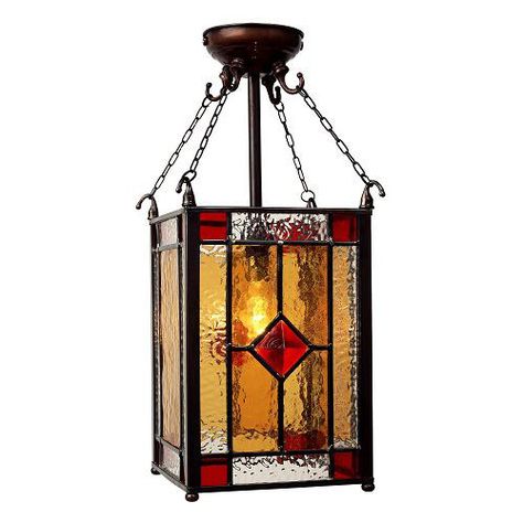 Foyer Pendant Stained Glass Light, Making Stained Glass, Red Jewel, Foyer Pendant, Stained Glass Lamps, Stained Glass Diy, Stained Glass Crafts, Glass Lantern, Glass Light