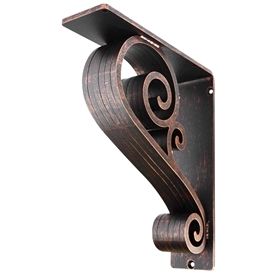 Our Classic Scroll Wrought Iron Corbel Measures 3" Wide is available in 6 bracket sizes and 5 finishes. Bracket is made and sold by Timeless Wrought Iron Kitchen Island Overhang, Wrought Iron Corbels, Copper Counter, Natural Stone Counter, Countertop Support, Interior Ceiling, Types Of Countertops, Welding Shop, Rustic Mantel