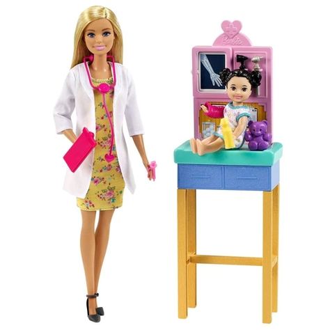 Pink Stethoscope, Taking Care Of Baby, Doctor Coat, Girl Hair Colors, Blonde Fashion, Barbie Toys, Girls Play, Polly Pocket, Mattel Barbie