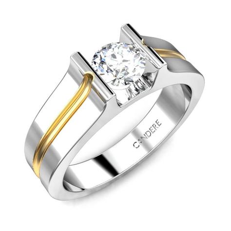 Shop through wide range of mens ring designs at candere by kalyan jewellers which offers varieties like gold, silver and platinum with 30 days return , easy EMI & dedicated customer support. Gents Gold Ring, Gents Rings, Trendy Engagement Rings, Solitaire Ring Designs, Kalyan Jewellers, Mens Ring Designs, Couple Ring Design, Rings Beautiful, Wedding Tux