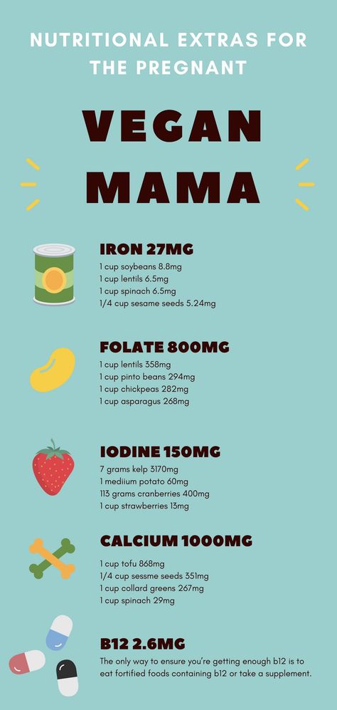 Pregnant vegan nutrients infographic Pregnant Vegan, Vegan Pregnancy Meal Plan, Spiritual Pregnancy, Vegan Pregnancy, Baby Kicking, Power Foods, Pumping Moms, Baby Sleep Problems, After Baby