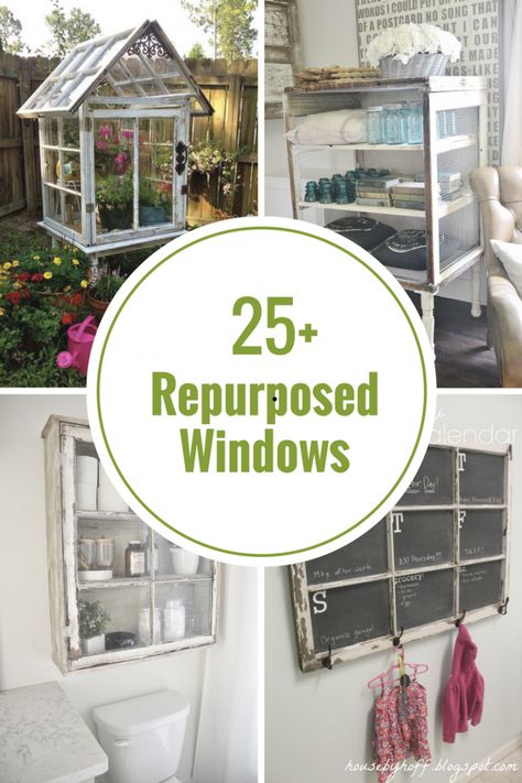 repurposed-windows Old Windows Repurposed Decor, Old Windows Repurposed, Old Window Ideas, Windows Repurposed, Old Window Decor, Repurposed Window, Reclaimed Windows, Old Window Projects, Old Window Frames