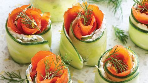 Salmon Roulade, Salmon Appetizer Recipes, Smoked Salmon Appetizer, Salmon Appetizer, Cucumber Rolls, Hosting Brunch, Smoked Salmon Recipes, Food Tasting, Food Test