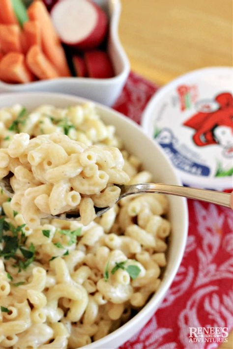 Laughing Cow Mac N Cheese by Renee's Kitchen Adventures. Easy recipe for Mac and cheese made with laughing cow cheese wedges. Easy side dish for any day Uses For Laughing Cow Cheese, Laughing Cow Light Recipes, Pasta With Laughing Cow Cheese, Laughing Cow Mac And Cheese, Laughing Cow Cheese Pasta, Recipes Using Laughing Cow Cheese, Laughing Cow Pasta, Recipes With Laughing Cow Cheese, Laughing Cow Recipes