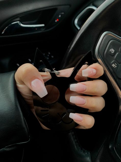 Sheer Nails, Tapered Square, Neutral Nails, Clear Coat, Acrylic Nail Designs, Square Shape, Natural Nails, Nail Inspo, Acrylic Nails