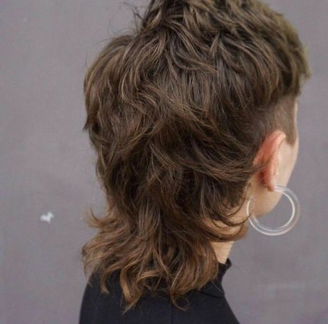 High Fashion Mullet, Frosted Tips Mullet, Gay Mullet Straight Hair, Sides Shaved Hairstyles, Punk Mullet For Women, Fine Hair Mullet, Jellyfish Mullet, Messy Curly Bob, American Mullet