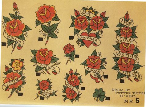 Related image American Traditional Rose, Traditional Tattoo Reference, Old School Rose, Tato Flash, Tato Tradisional, Tattoos Pinterest, Traditional Tattoo Old School, Vintage Tattoo Design, Art Flash