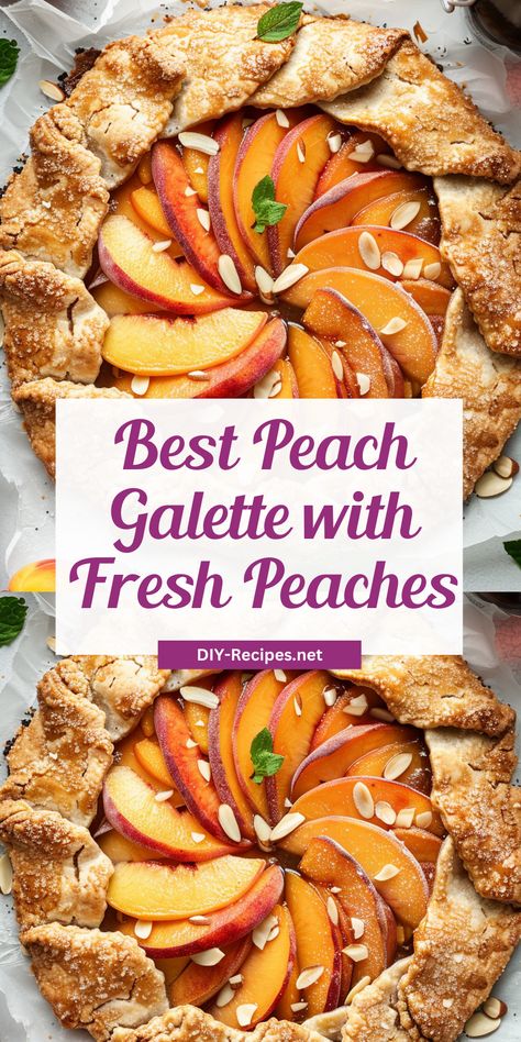 Learn how to make the best peach galette with fresh, ripe peaches and a golden crust. Peach Galette, Gallete Recipe, Peach Gallette Recipe Pioneer Woman, Easy Peach Galette, Gluten Free Peach Galette, Peach Blueberry Galette, Peach Galette Recipe, Double Pie Crust, Buttery Pie Crust