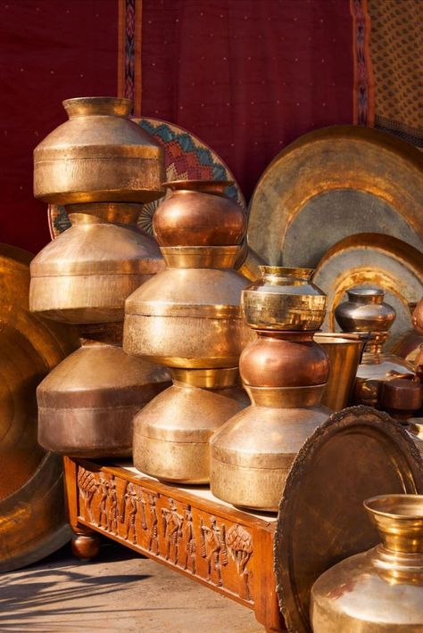 Dhanteras, Metal Objects, Utensils, Indian Festivals Brass Utensils, Copper Utensils, Copper Wedding, Photo Board, Copper Pots, Photo Boards, Copper And Brass, First Day, Diwali