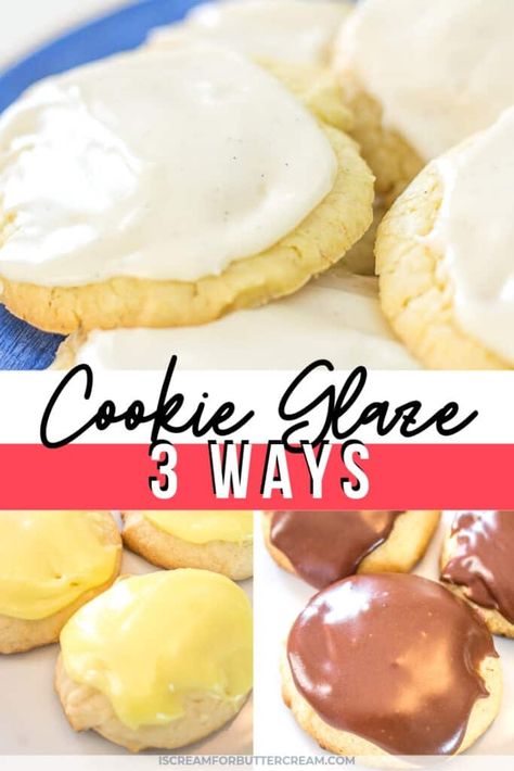 Glazed Icing Recipe, Ice Cookies, Glazed Cookies, Easy Icing Recipe, Hp Christmas, Cookie Glaze, Cookie Icing Recipe, Cookie Exchange Recipes, The Perfect Cookie