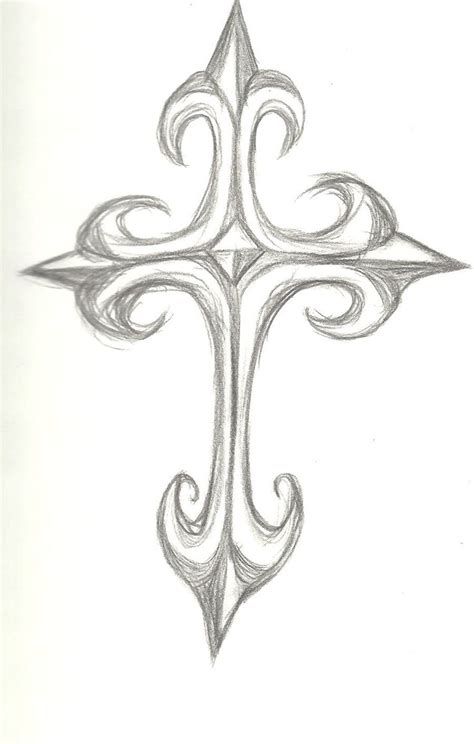 Cross Drawing Free Tutorial. Draw a Cross in Pencil.