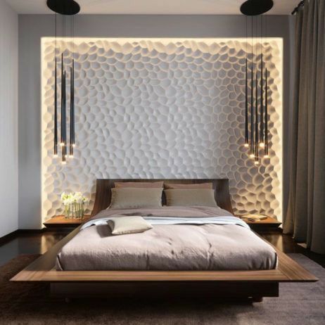 Modern Bedroom Lighting, Cheap Bedroom, Wall Panel Design, Wall Panels Bedroom, Luxury Bedroom Design, Bedroom Interiors, Bedroom Curtains, Bedroom Panel, Bedroom Bed Design