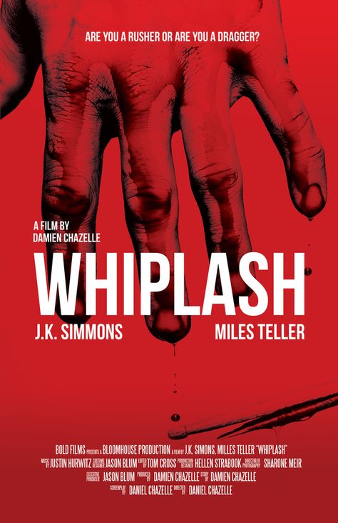 Whiplash Whiplash Movie, Damien Chazelle, Best Movie Posters, Miles Teller, Film Poster Design, I Love Cinema, Movie Covers, Movie Posters Design, Gone Girl