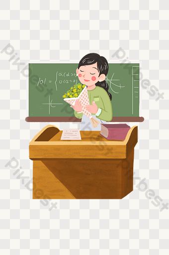 Received Flowers, Teacher Table, Teacher Cartoon, Teacher Material, Class Teacher, Female Teacher, Teaching The Alphabet, Teacher Png, Language Teacher