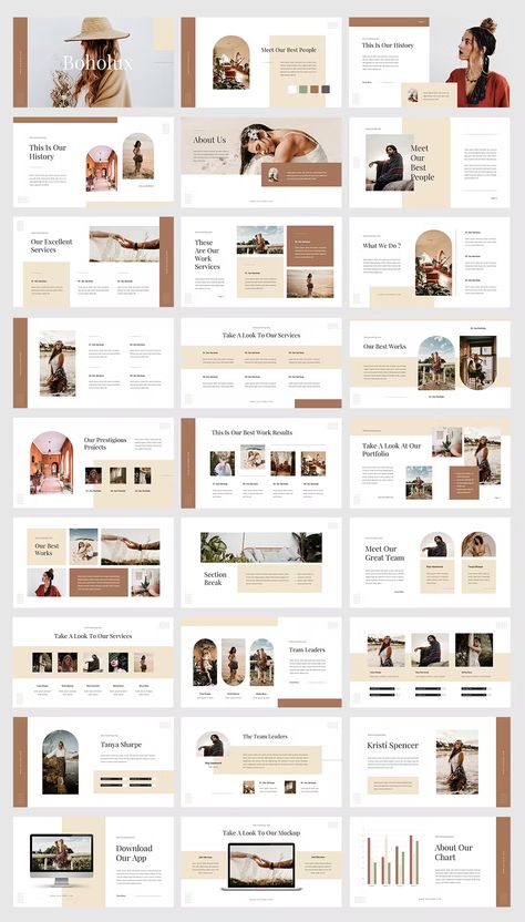 Bohemian Style Keynote, PowerPoint, Google Slides Presentation Template. 30+ Total Slides. Boho Presentation, Organic Eclectic, Powerpoint Presentation Ideas, Wedding Presentation, 写真 レイアウト, Free Powerpoint Presentations, Presentation Design Layout, Powerpoint Layout, Creative Cv