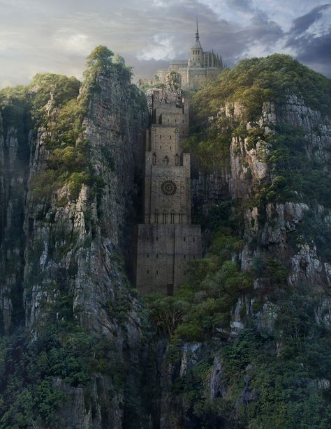 Location Inspiration, Art Watch, Fantasy City, Fantasy Castle, Fantasy Setting, Fantasy Places, Matte Painting, A Castle, Fantasy Art Landscapes